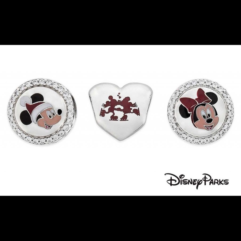 Disney Park Exclusive Mickey& Minnie Holiday Charm